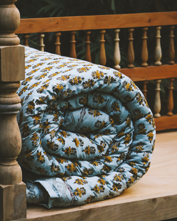 Aman Kay Rang Blockprint Razai