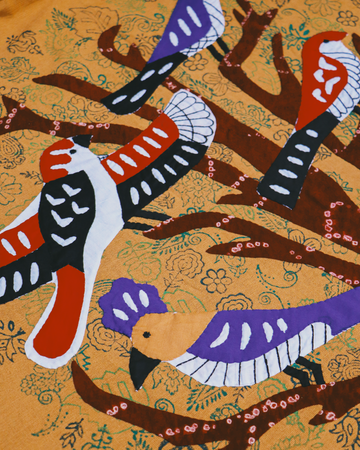 Ajrak Bird Tapestry by Aman Kay Rang