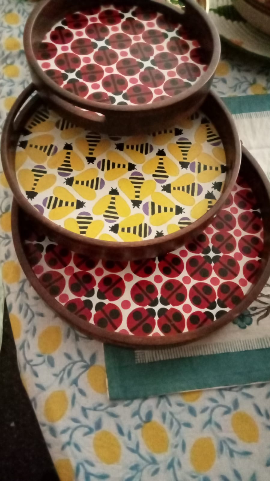 Handpainted Wooden Nesting Trays